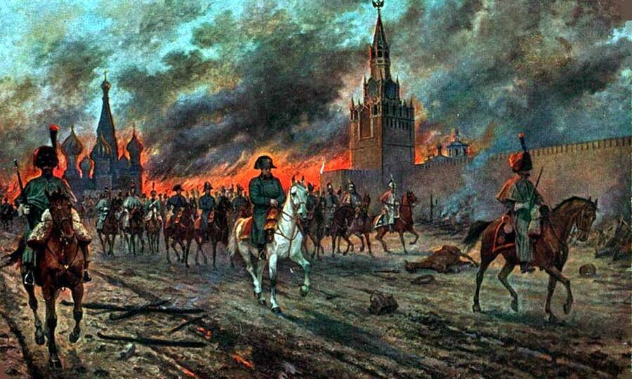 Московский пожар 1812 года. Художник В.В. Мазуровский, 1910-е гг. 
