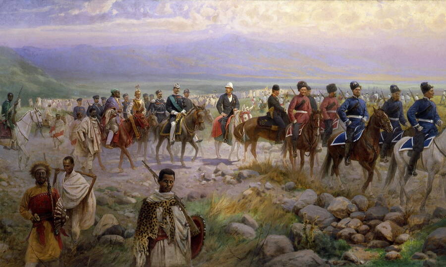 Русское посольство в Абиссинии. Художник В.В. Поляков, конец 1890-х гг.