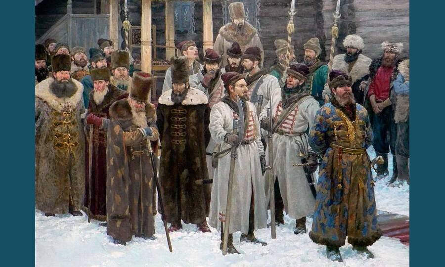 «Бояре» (фрагмент). Художник П.В. Павлов, 2007 год.