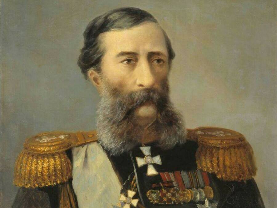 И.К. Айвазовский «Портрет М. Т. Лорис-Меликова» (фрагмент), 1888 год. Коллекция Государственного Литературного музея в Москве