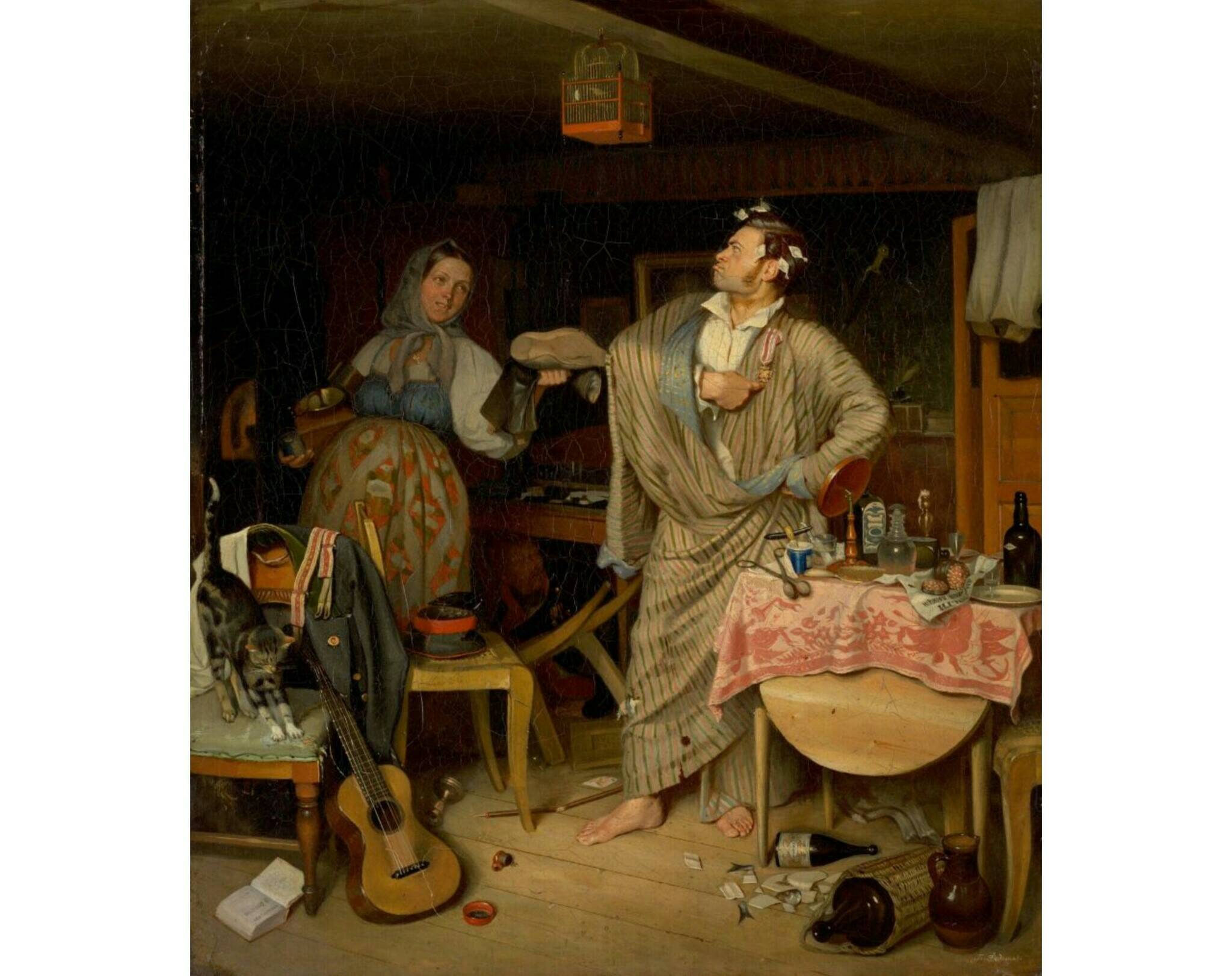 «Свежий кавалер. Утро чиновника, получившего первый крестик», 1846 год. Из собрания Третьяковской галереи