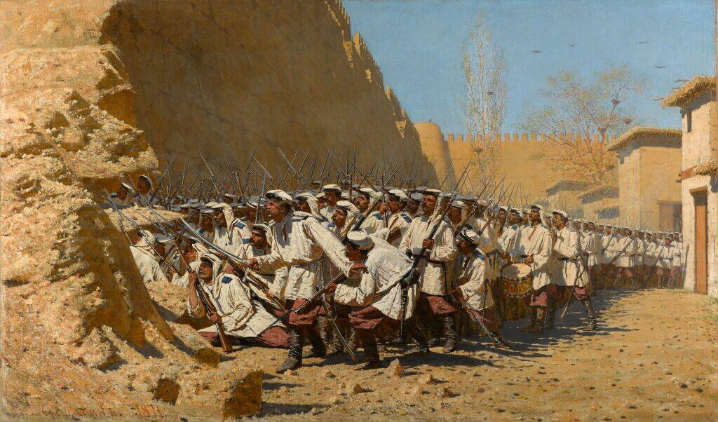 В.В. Верещагин «У крепостной стены. «Пусть войдут», 1871 год. Из собрания Третьяковской галереи