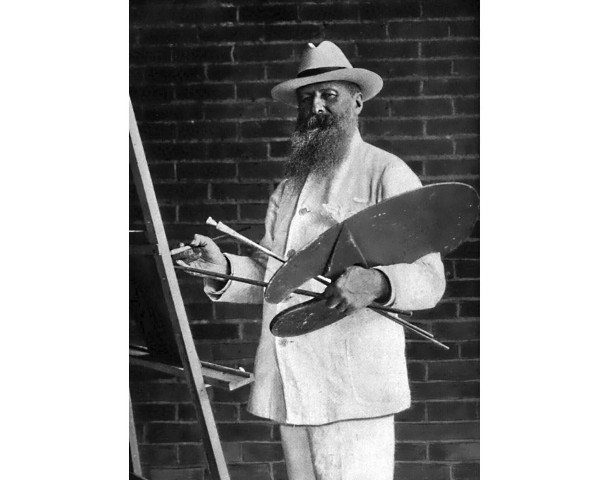 Верещагин за мольбертом, 1902 год.