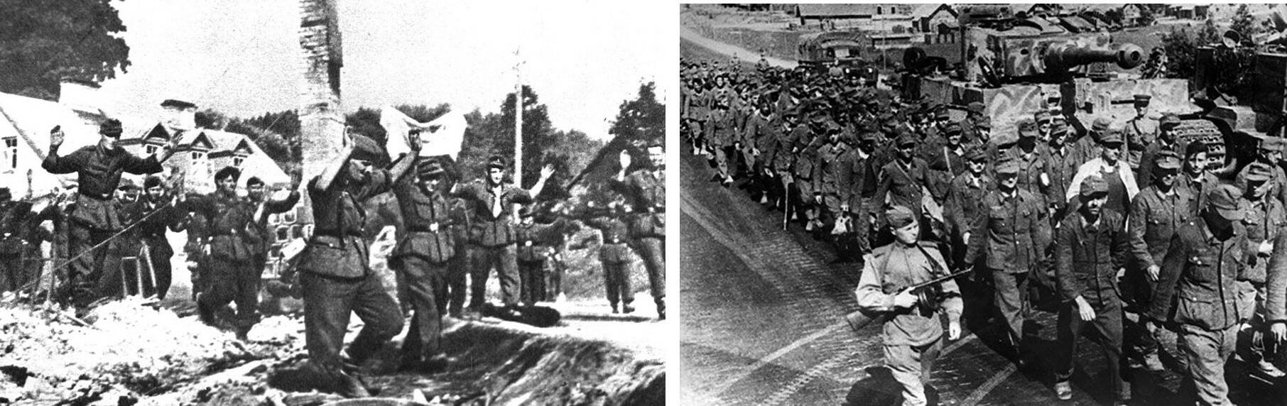 Пленные, сдавшиеся в ходе Белорусской наступательной операции, 1944г.