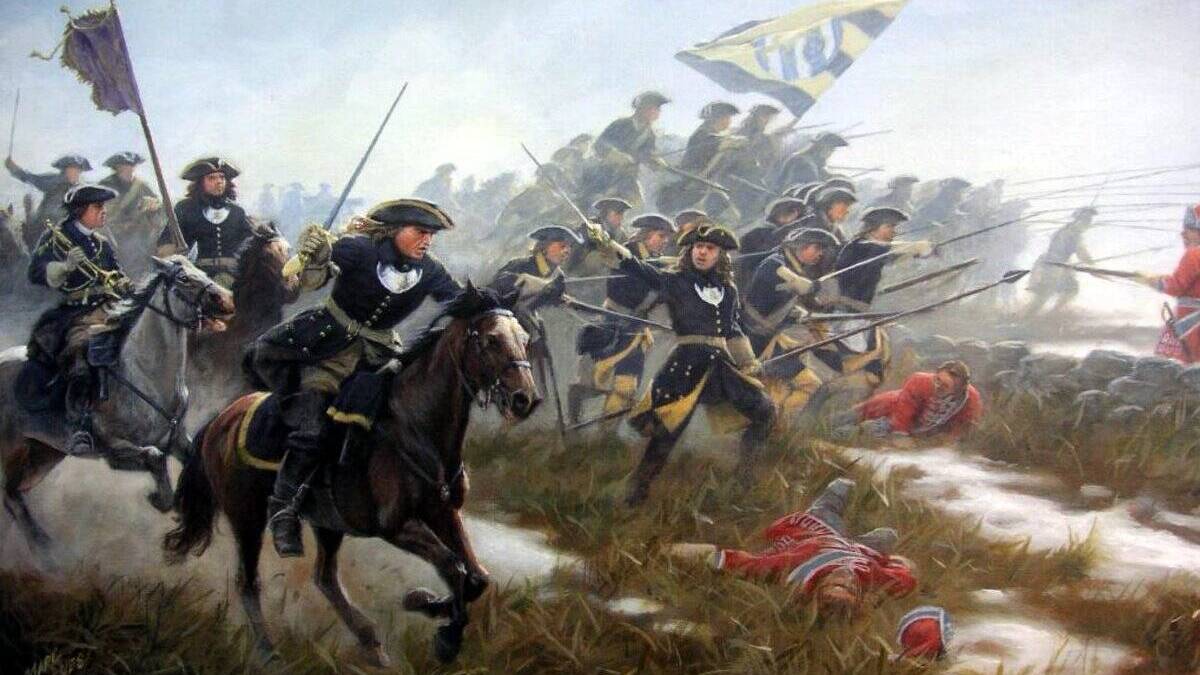 В битве со шведами при Фрауштадте поляки и саксонцы бежали, бросив стойко державшихся русских