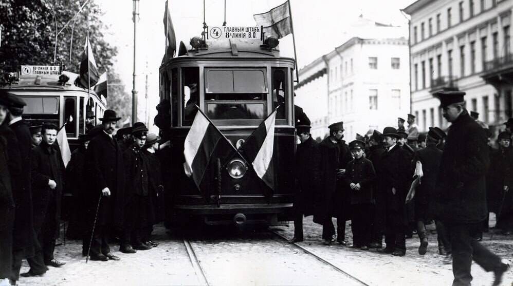 Торжественное открытие трамвайного движения в Санкт-Петербурге