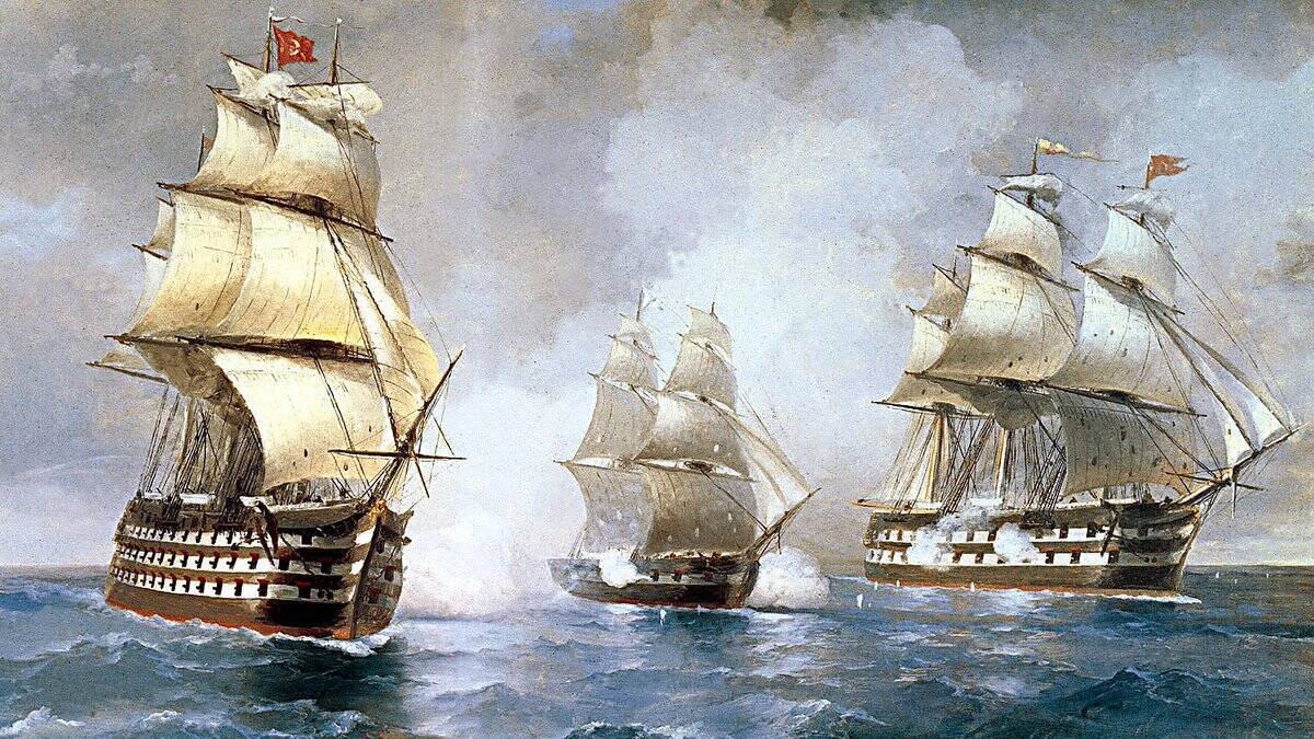 Бриг «Меркурий» принял неравный бой с двумя турецкими линейными кораблями