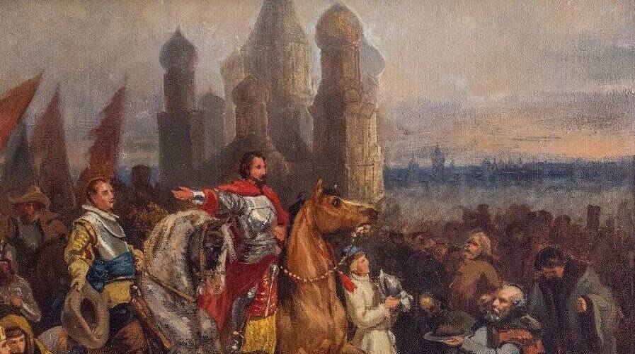 Торжественный вход в Москву войска 23-летнего Скопина-Шуйского