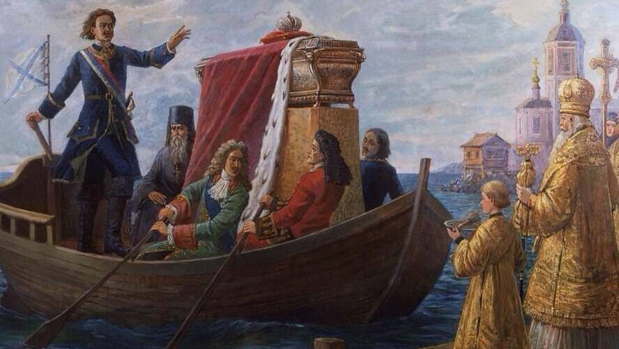 Перенесение Петром I в Петербург из Владимира мощей Александра Невского