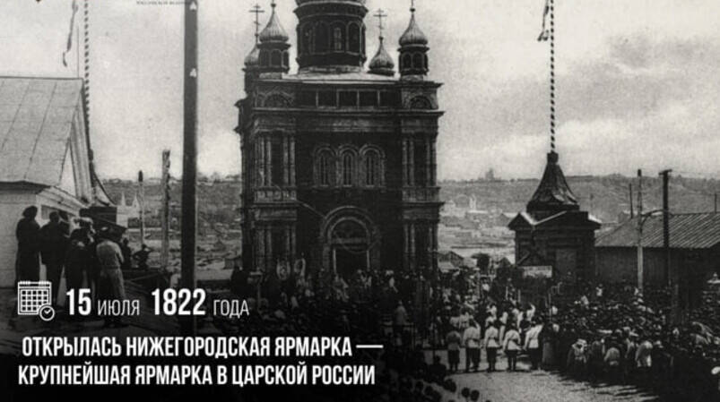 Открылась Нижегородская ярмарка — крупнейшая ярмарка в царской России