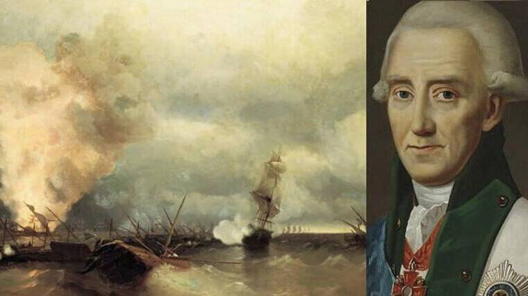 Русские эскадры под командованием адмирала Василия Чичагова и принца Нассау потопили 64 шведских