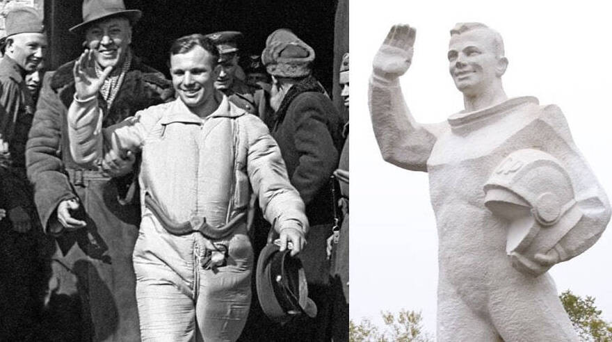 Первый в мире полет в космос совершил гражданин СССР Юрий Гагарин