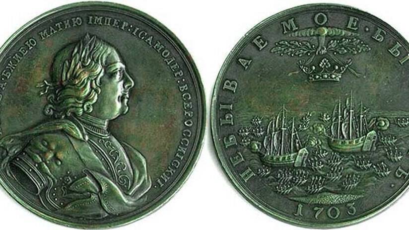 30 шлюпок с солдатами Преображенского и Семеновского полков под личным командованием Петра I одержали первую победу русской флотилии на Балтике