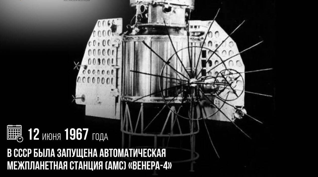 В СССР была запущена автоматическая межпланетная станция (АМС) «Венера-4»