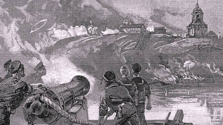 Отражена попытка англо-французских сил высадить в Таганроге морской десант