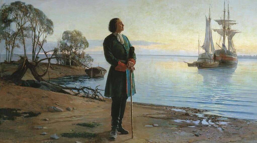 В устье реки Невы на Заячьем острове Петр I заложил крепость святых апостолов Петра и Павла