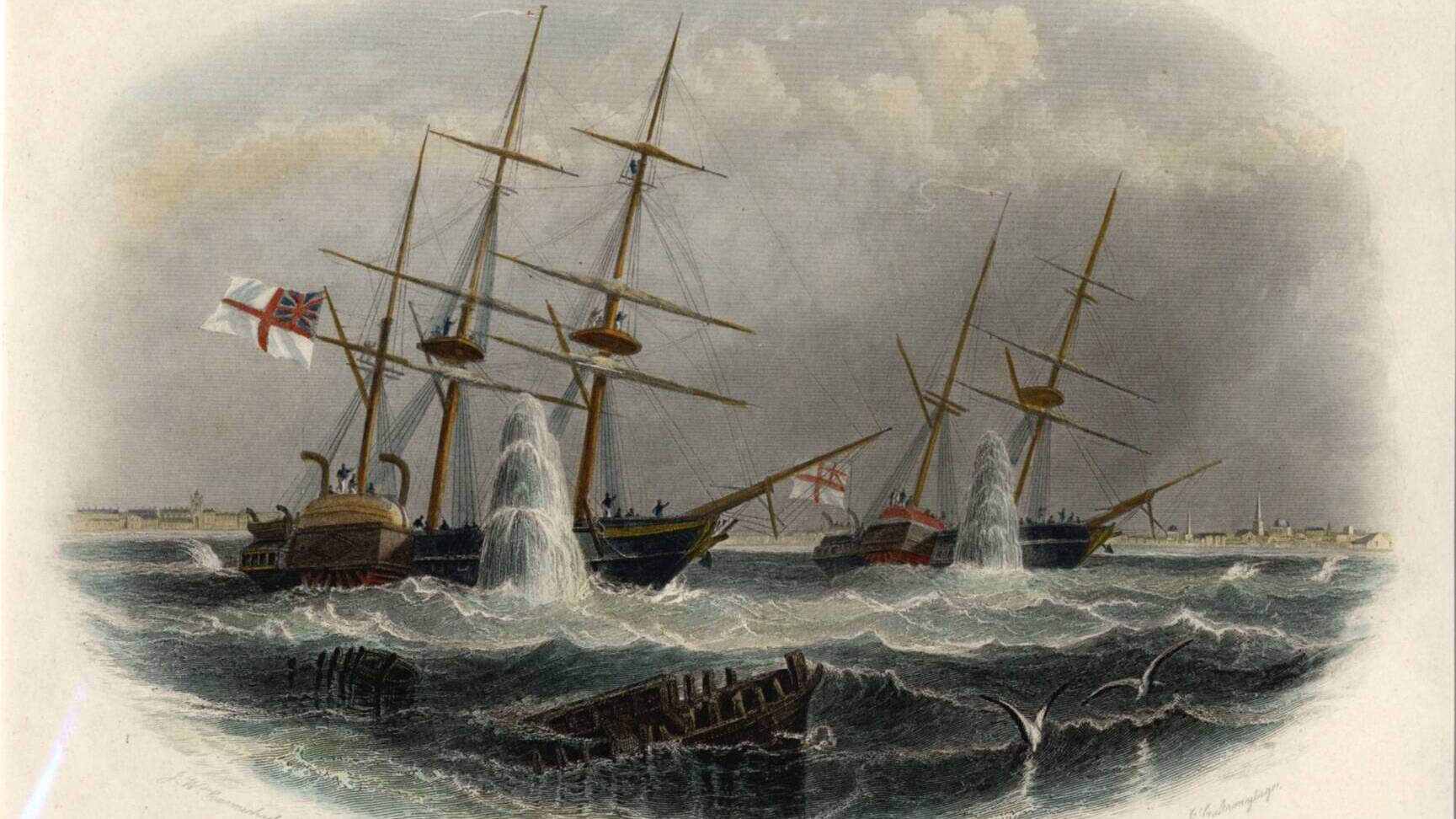 Первое успешное применение мин на море