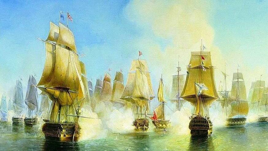 Дарданелльский бой русской эскадры с турецким флотом в Средиземном море