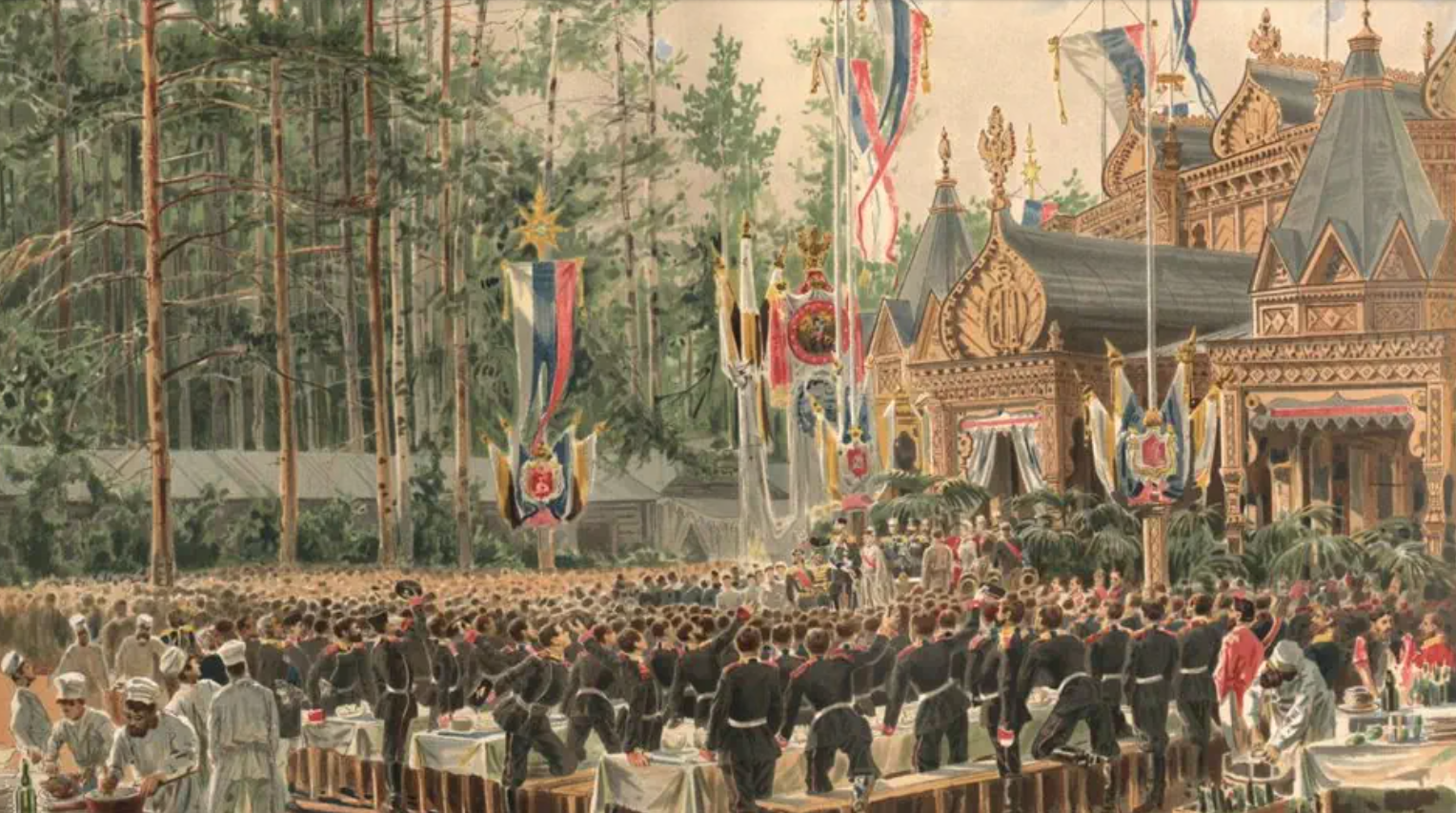 Указом императора Александра III бело-сине-красные цвета объявлены национальными цветами России