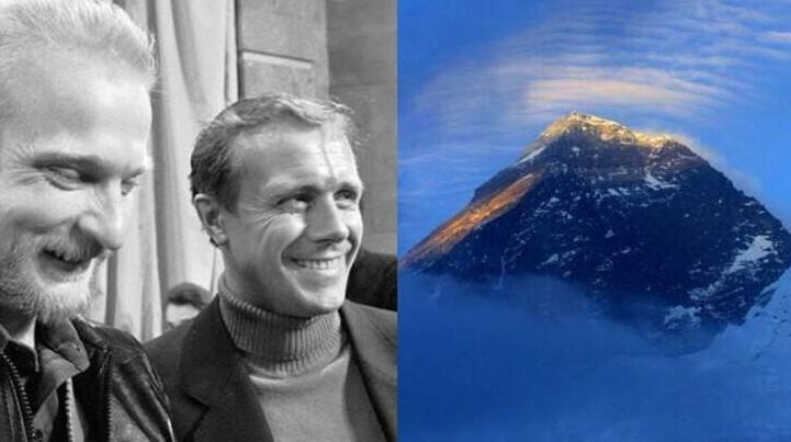 В.Балыбердин и Э.Мысловский стали первыми советскими альпинистами, покорившими Эверест