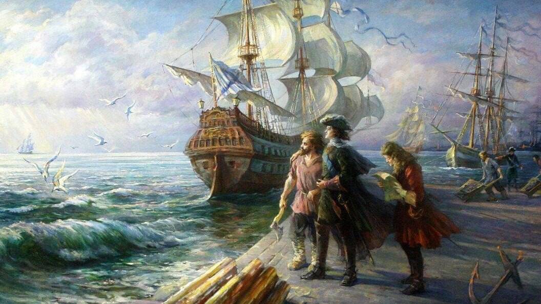 Первый парад русского флота