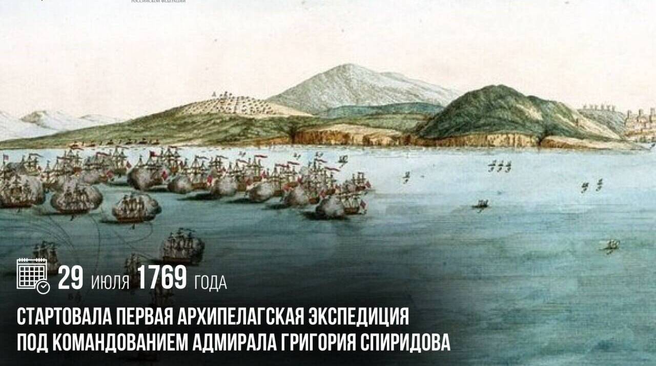 Стартовала Первая Архипелагская экспедиция под командованием адмирала Григория Спиридова