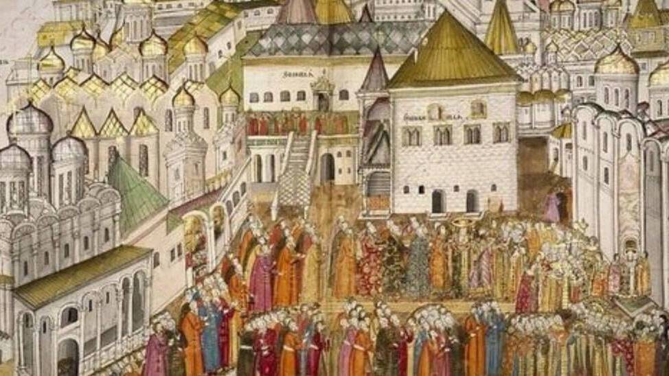 В Успенском соборе Кремля на царство венчан Михаил Федорович