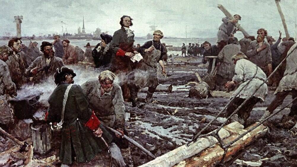 Заложение деревянной церкви Святой Троицы