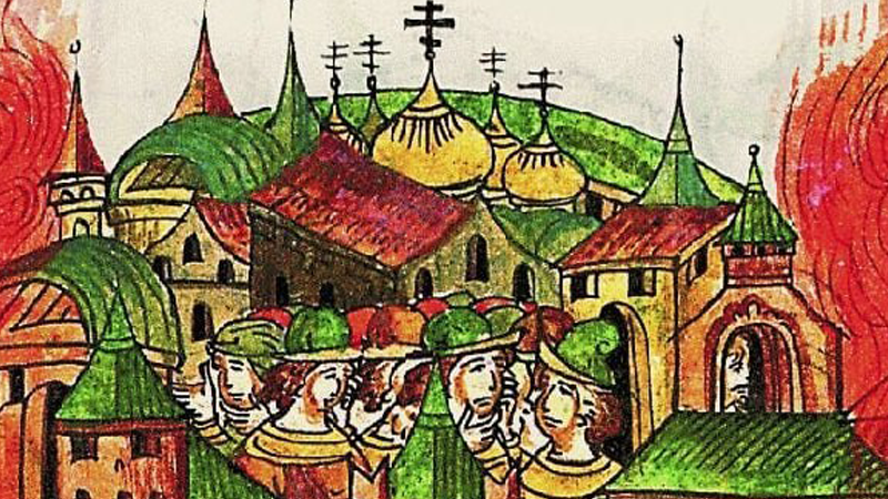 Темник Золотой Орды Едигей подошел с войском к Москве