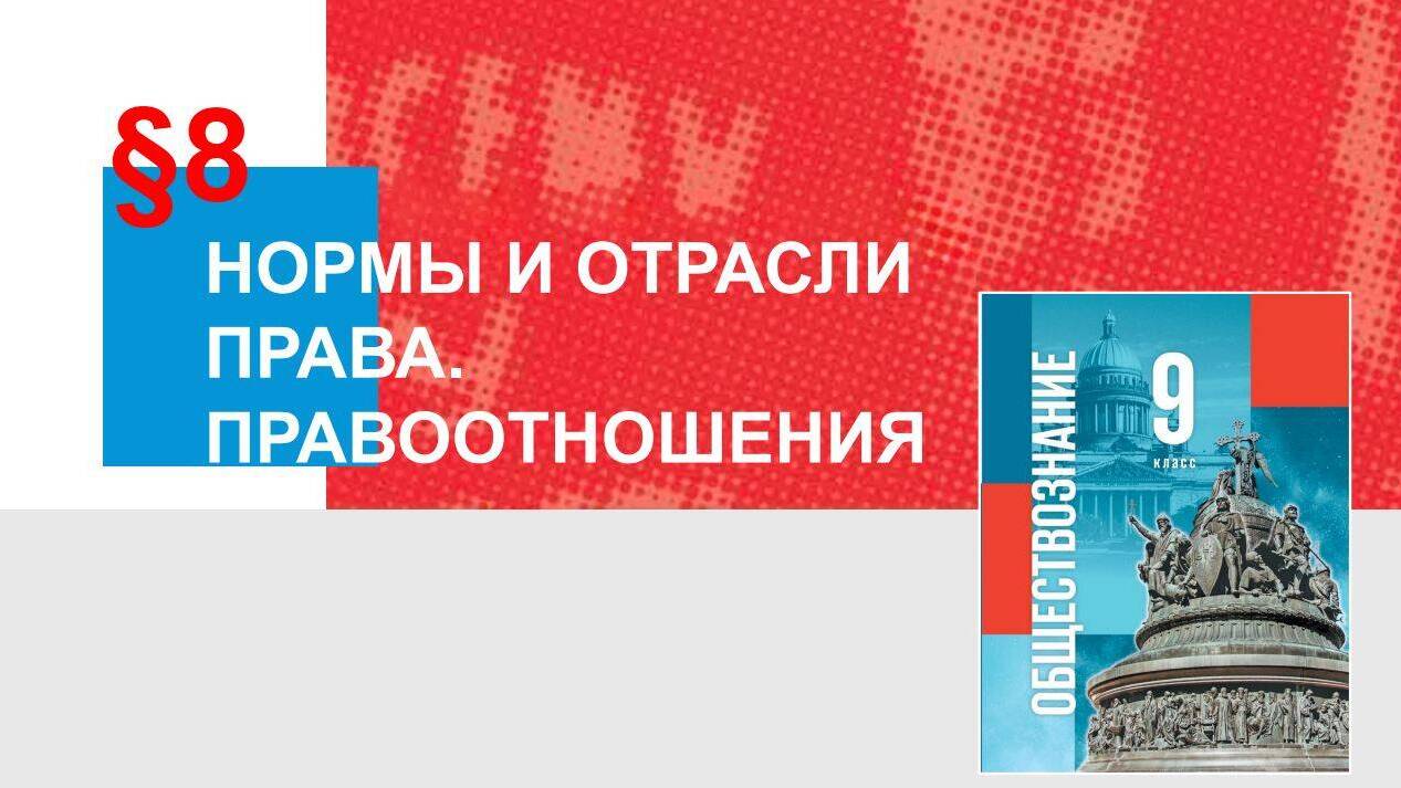 Нормы и отрасли права. Правоотношения