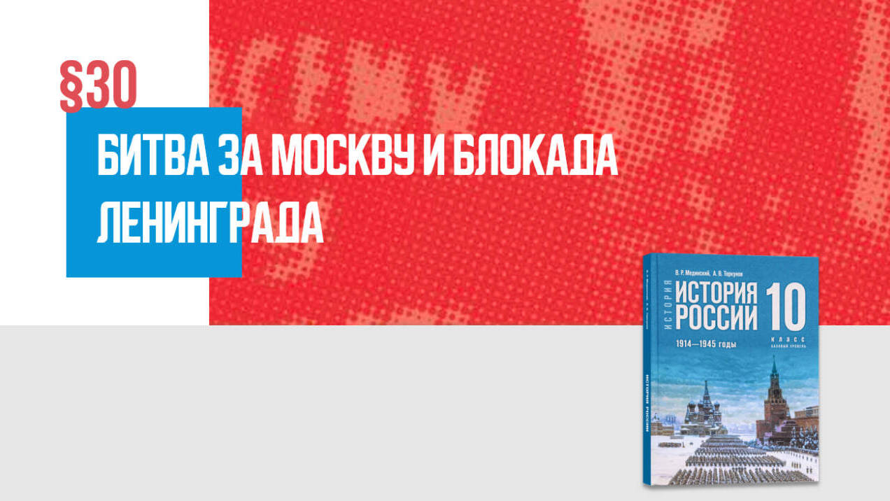Битва за Москву и блокада Ленинграда