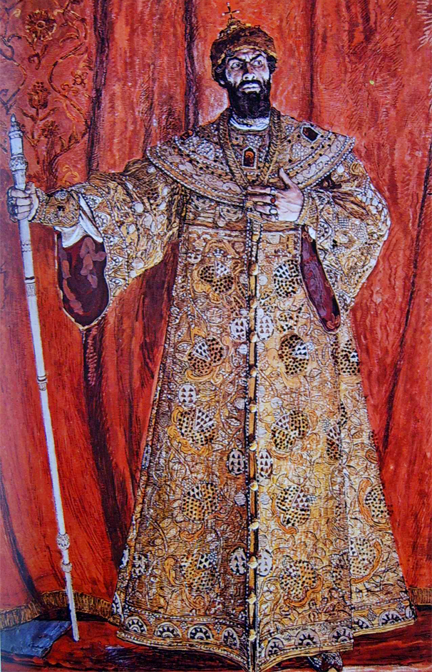 А.Я. Головин. Портрет Ф. И. Шаляпина в роли Бориса Годунова. 1912.