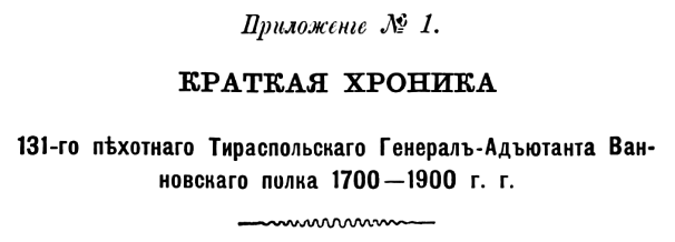 История 131-го пехотного Тираспольского полка
