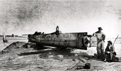 Подлодка конфедератов H. L. Hunley.