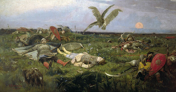 В.М. Васнецов. «После побоища Игоря Святославича с половцами»