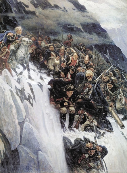 В.И. Суриков. Переход Суворова через Альпы.