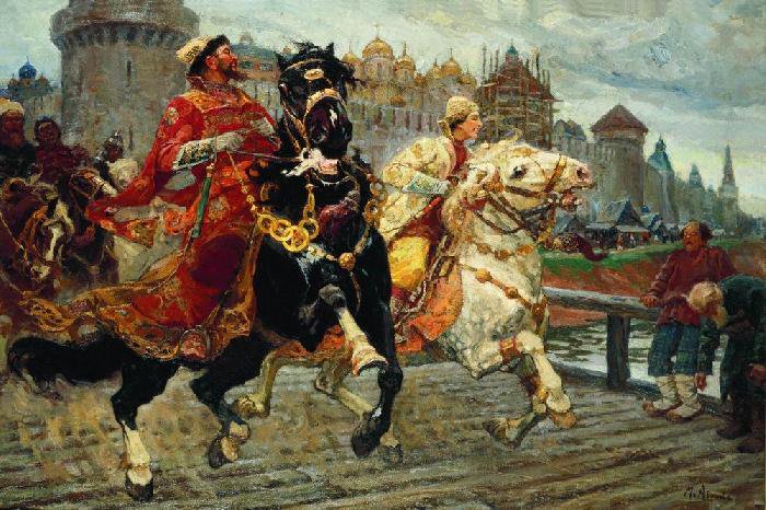 М.И. Авилов. Царевич Иван Иванович на прогулке. 1913.