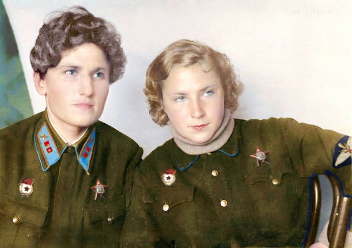 Со своей боевой подругой — Катей Будановой