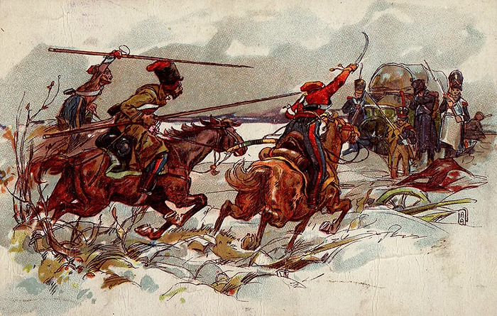 Атака на французский обоз зимой 1812 года