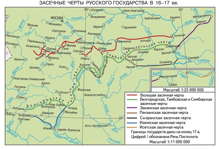 Карта засечных черт