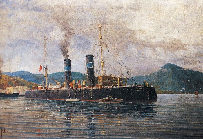 Красин на картине капитана дальнего плавания и художника мариниста Николая Штуккенберга