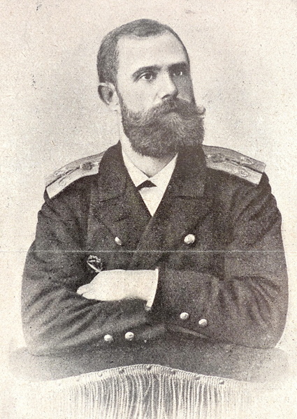 Лейтенант Александр Сергеев, командир миноносца «Стерегущий». Иллюстрация из журнала «Искра», №10 за 1904 год